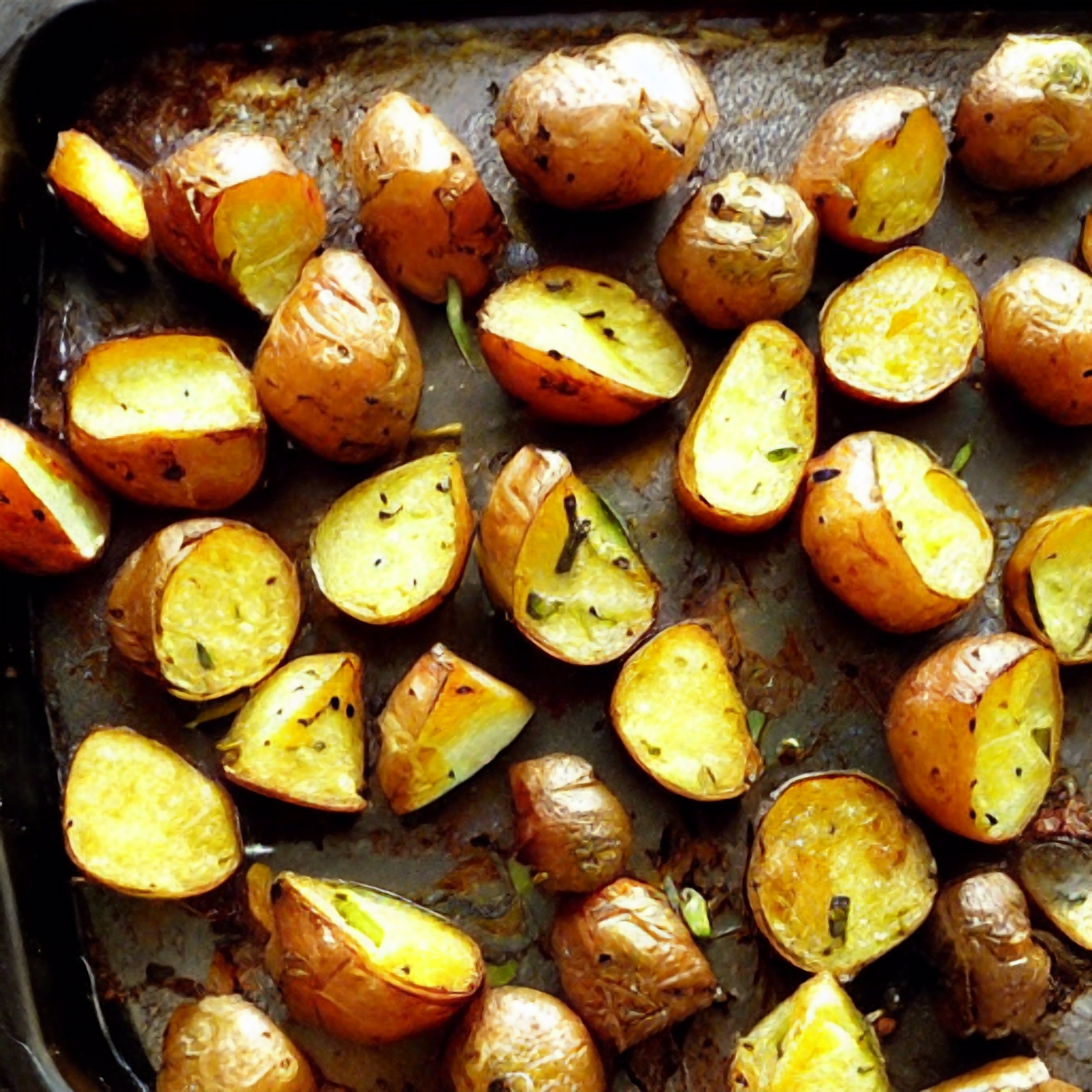 Herb Garlic Roast Potatoes