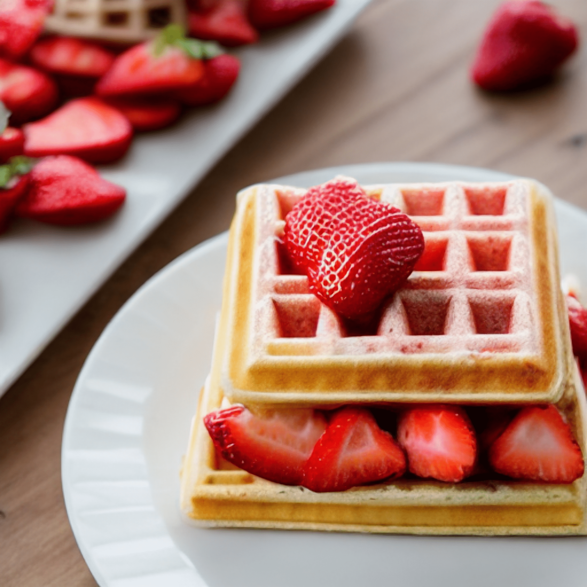 Strawberry Cream Cheese Waffle Sandwiches